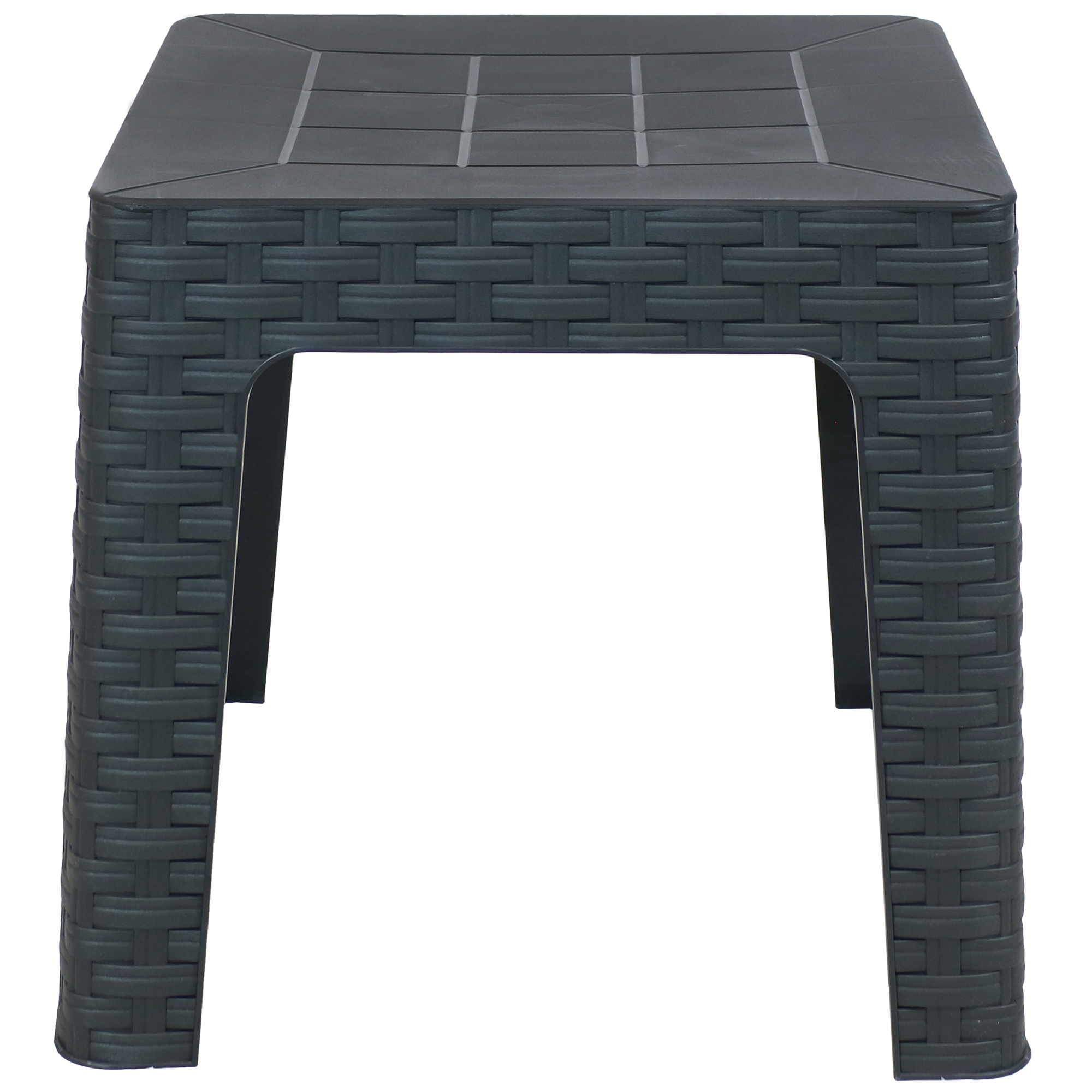 Sunnydaze Decor, Gray Square Patio Side Table - 18in., Table Shape Square, Primary Color Black, Height 16.75 in, Model# RBW-075